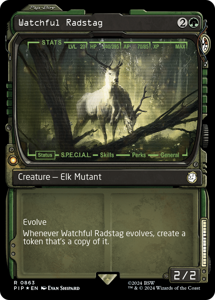 Watchful Radstag (Showcase) (Surge Foil) [Fallout] | Black Swamp Games