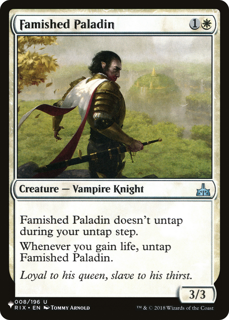 Famished Paladin [The List] | Black Swamp Games