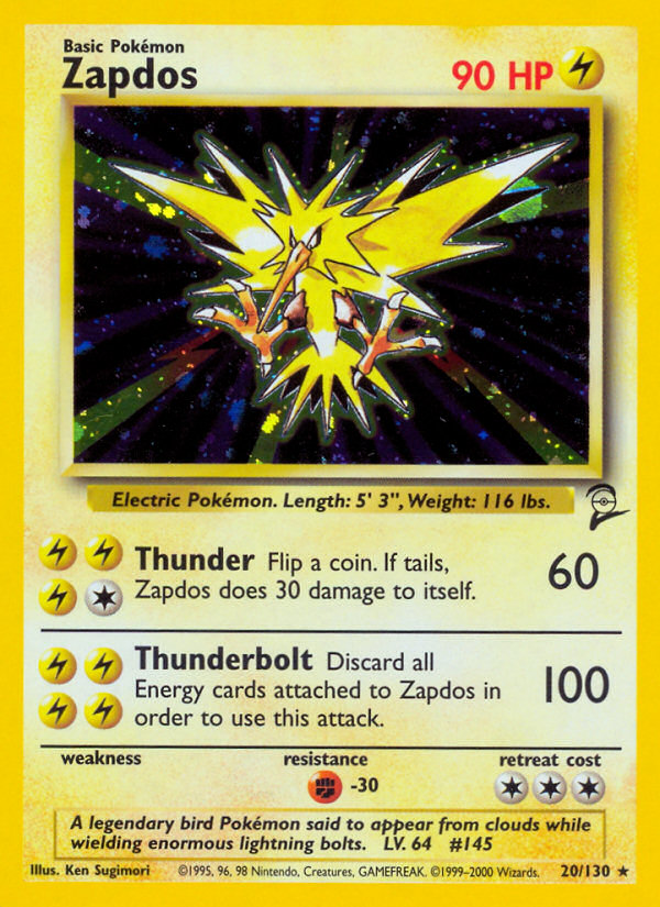 Zapdos (20/130) [Base Set 2] | Black Swamp Games