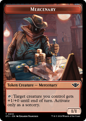Mercenary // Varmint Double-Sided Token [Outlaws of Thunder Junction Tokens] | Black Swamp Games