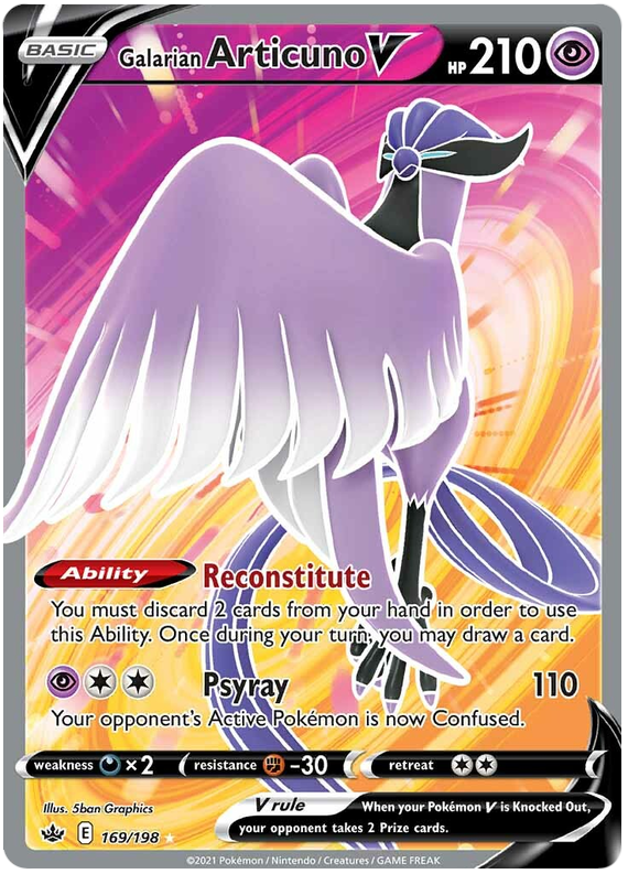 Galarian Articuno V (169/198) [Sword & Shield: Chilling Reign] | Black Swamp Games