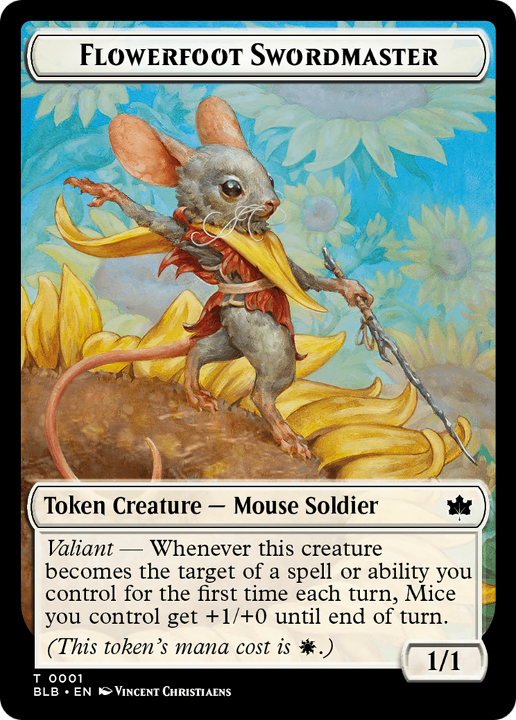 Rabbit // Flowerfoot Swordmaster Double-Sided Token [Bloomburrow Tokens] | Black Swamp Games