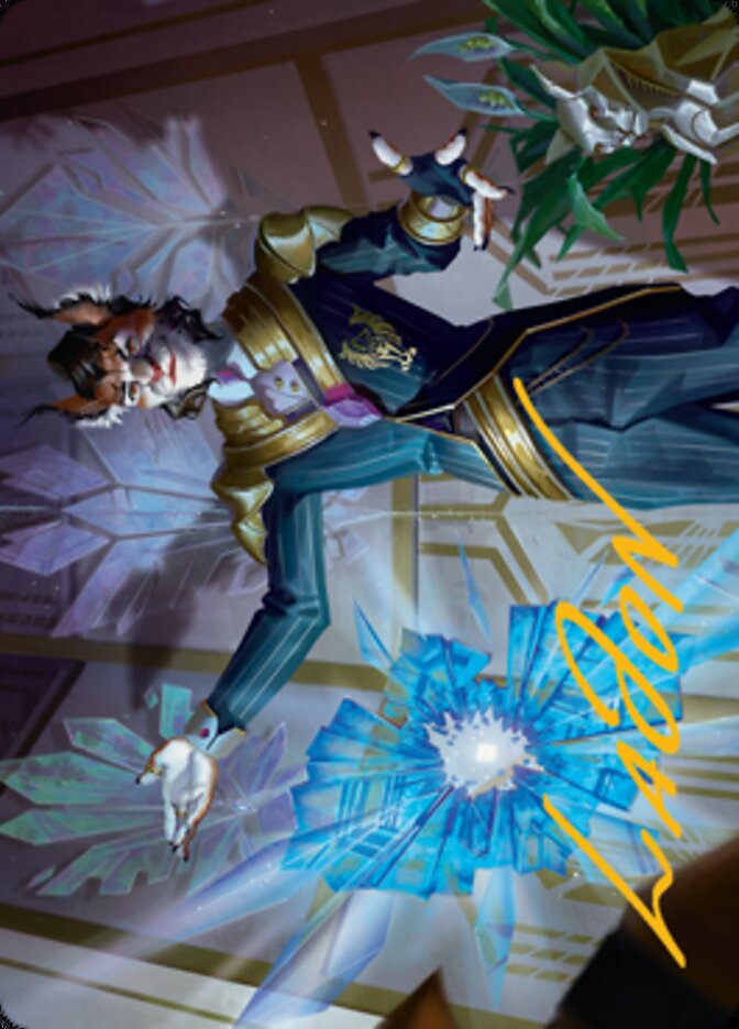 Kros, Defense Contractor Art Card (Gold-Stamped Signature) [Streets of New Capenna Art Series] | Black Swamp Games