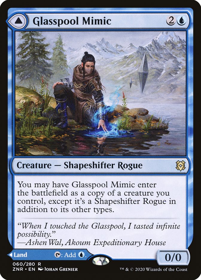 Glasspool Mimic // Glasspool Shore [Zendikar Rising] | Black Swamp Games
