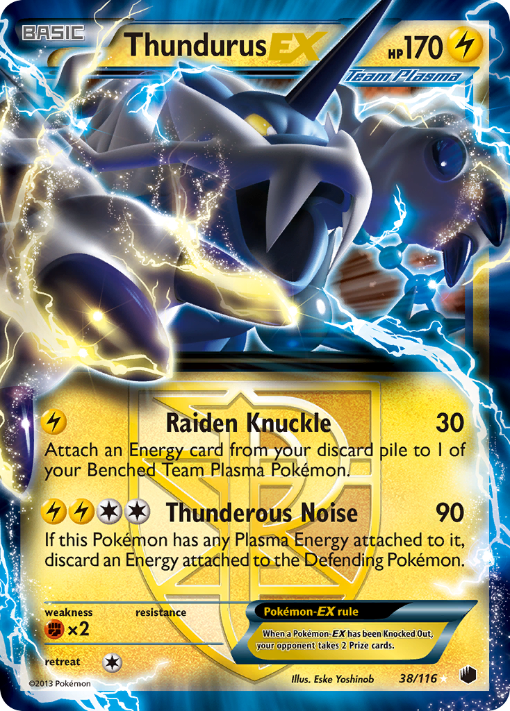 Thundurus EX (38/116) [Black & White: Plasma Freeze] | Black Swamp Games