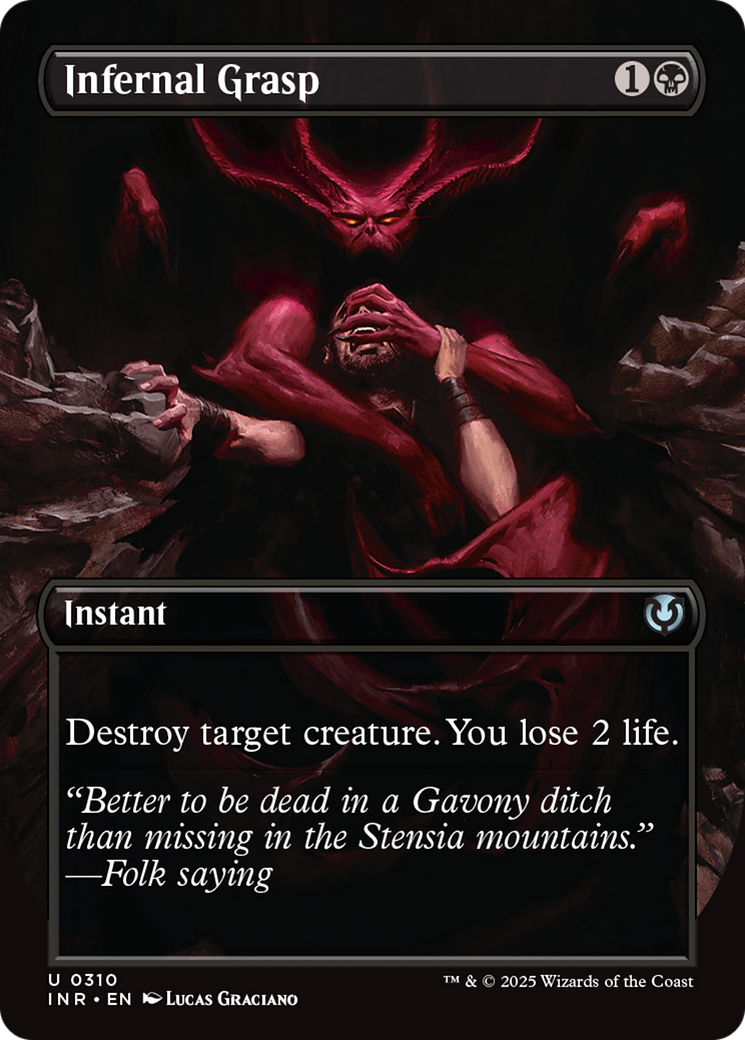 Infernal Grasp (Borderless) [Innistrad Remastered] | Black Swamp Games