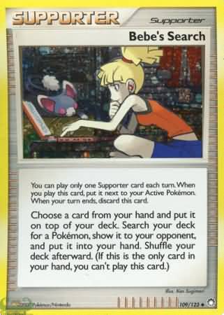 Bebes Search (109/123) (Cosmos Holofoil) [Diamond & Pearl: Mysterious Treasures] | Black Swamp Games