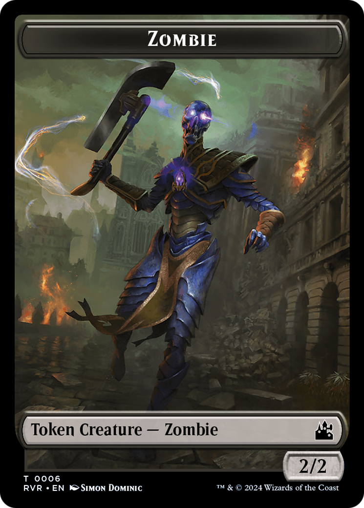 Zombie Token [Ravnica Remastered Tokens] | Black Swamp Games