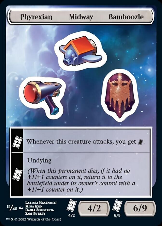 Phyrexian Midway Bamboozle [Unfinity Stickers] | Black Swamp Games