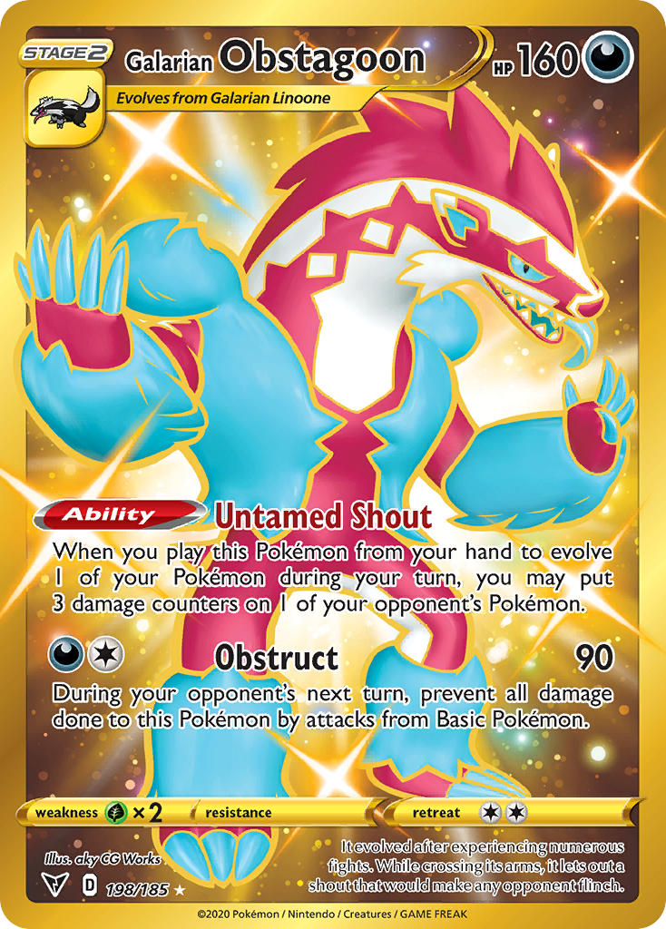 Galarian Obstagoon (198/185) [Sword & Shield: Vivid Voltage] | Black Swamp Games
