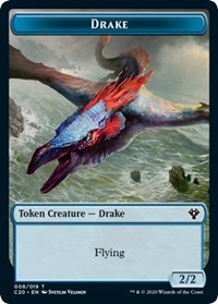 Drake // Insect (018) Double-Sided Token [Commander 2020 Tokens] | Black Swamp Games