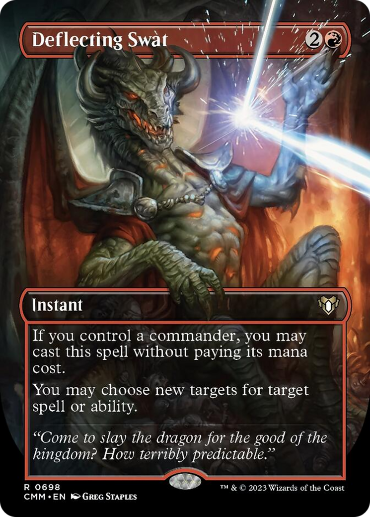 Deflecting Swat (Borderless Alternate Art) [Commander Masters] | Black Swamp Games
