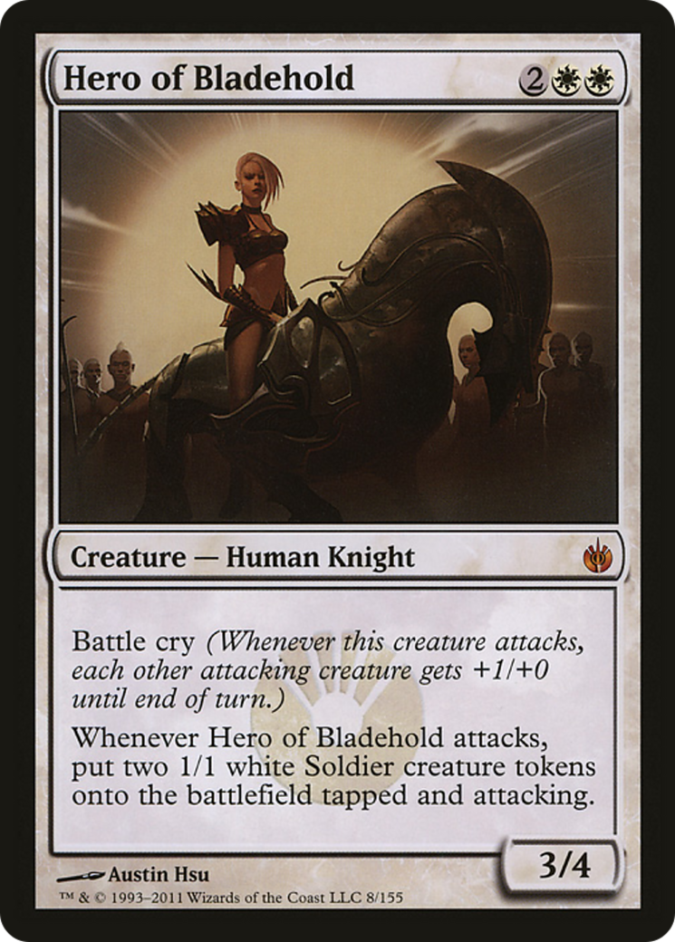 Hero of Bladehold (Mirrodin Besieged) (Oversized) [Oversize Cards] | Black Swamp Games