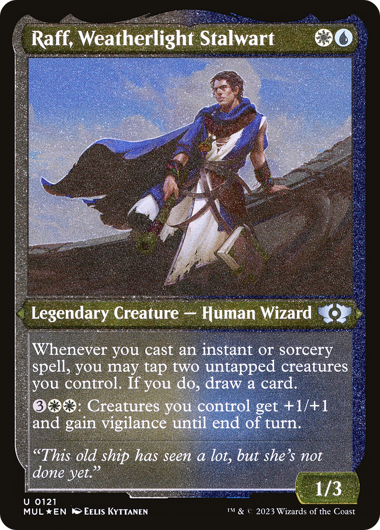 Raff, Weatherlight Stalwart (Foil Etched) [Multiverse Legends] | Black Swamp Games