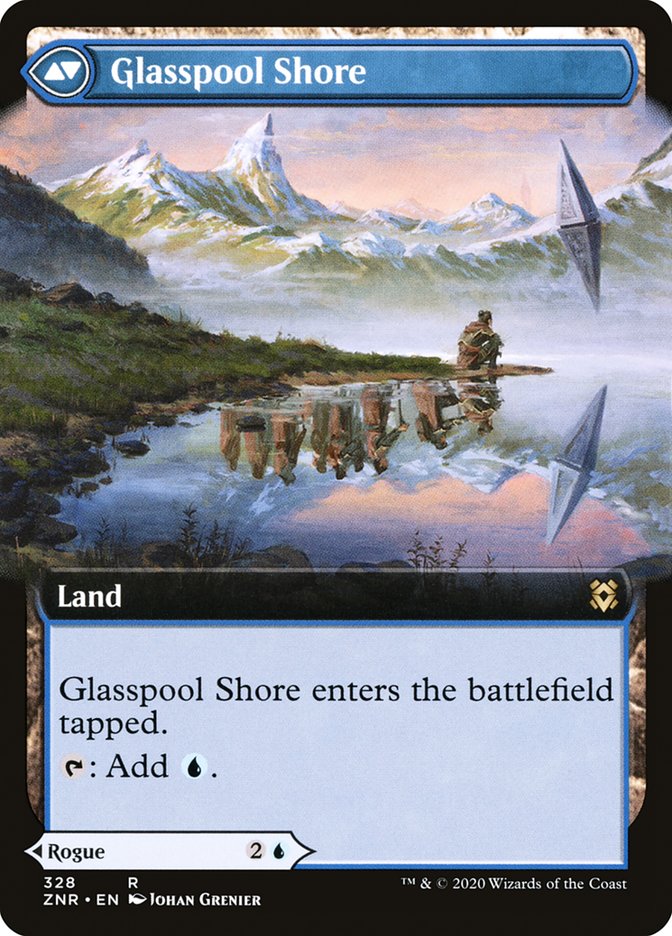 Glasspool Mimic // Glasspool Shore (Extended Art) [Zendikar Rising] | Black Swamp Games