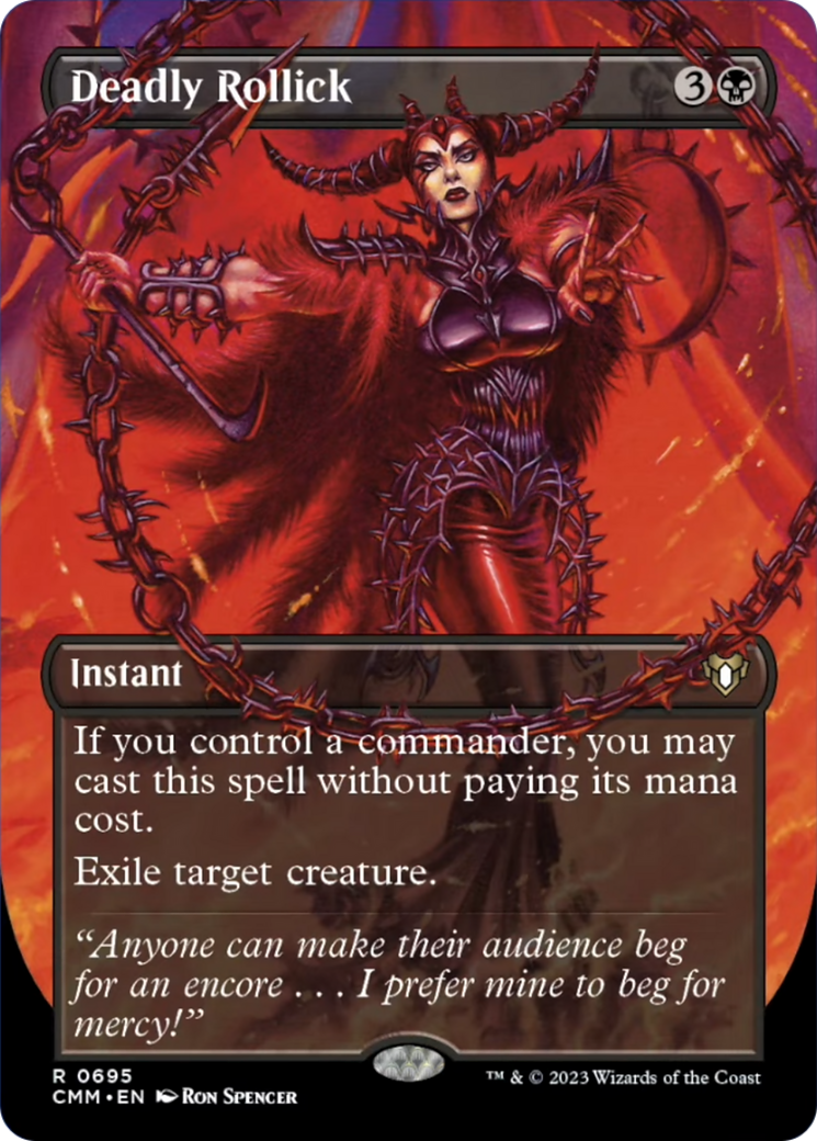 Deadly Rollick (Borderless Alternate Art) [Commander Masters] | Black Swamp Games