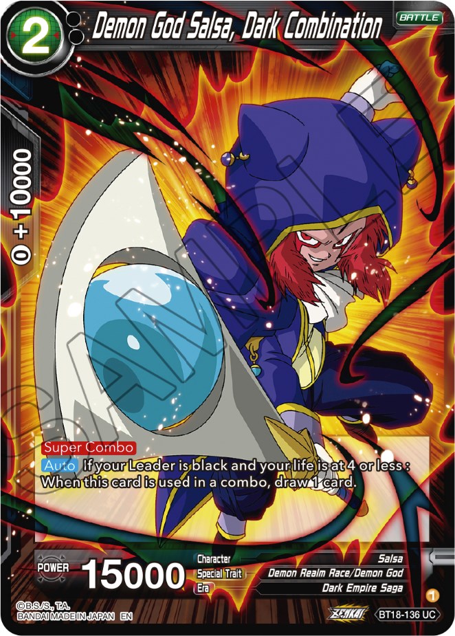 Demon God Salsa, Dark Combination (BT18-136) [Dawn of the Z-Legends] | Black Swamp Games
