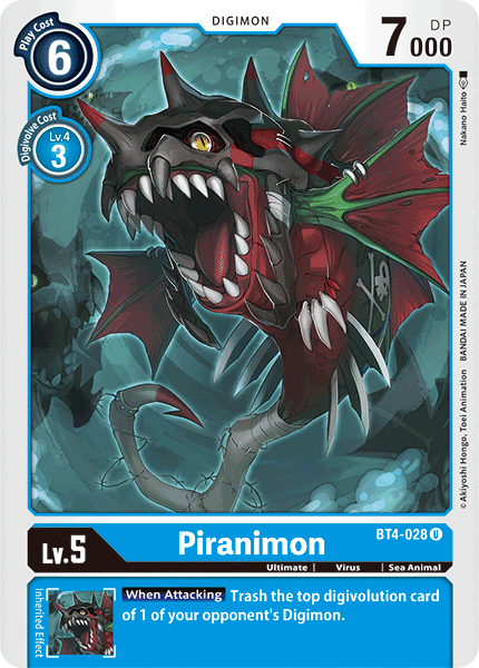 Piranimon [BT4-028] [Great Legend] | Black Swamp Games