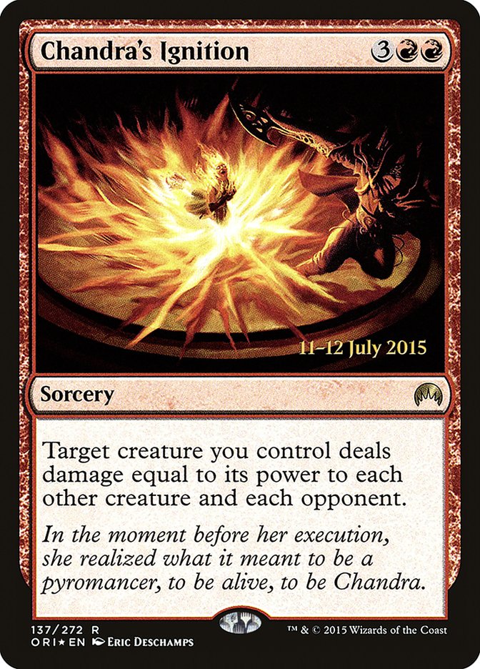 Chandra's Ignition [Magic Origins Prerelease Promos] | Black Swamp Games