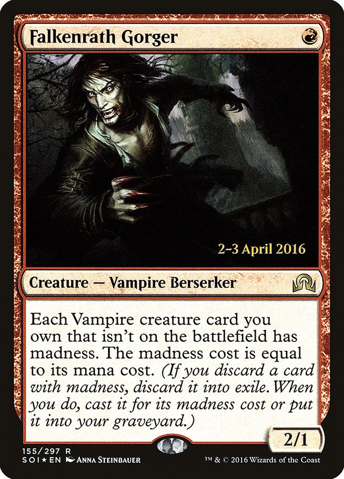 Falkenrath Gorger [Shadows over Innistrad Prerelease Promos] | Black Swamp Games