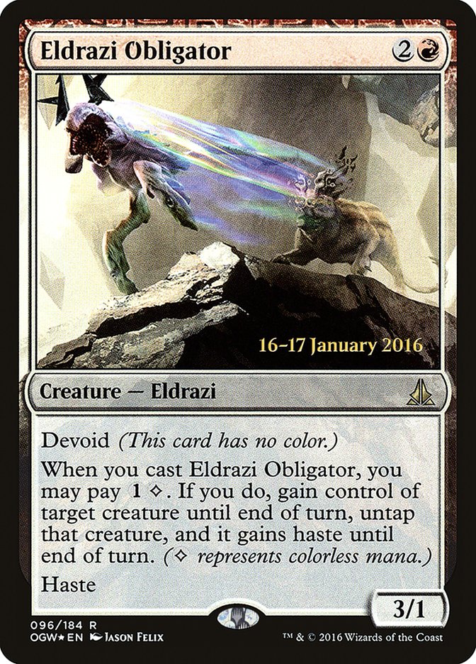Eldrazi Obligator [Oath of the Gatewatch Prerelease Promos] | Black Swamp Games