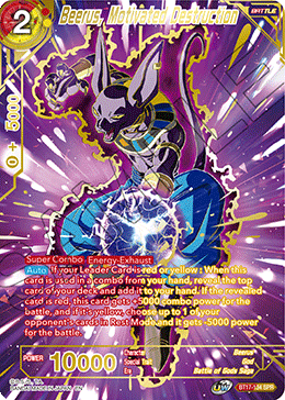 Beerus, Motivated Destruction (SPR) (BT17-134) [Ultimate Squad] | Black Swamp Games