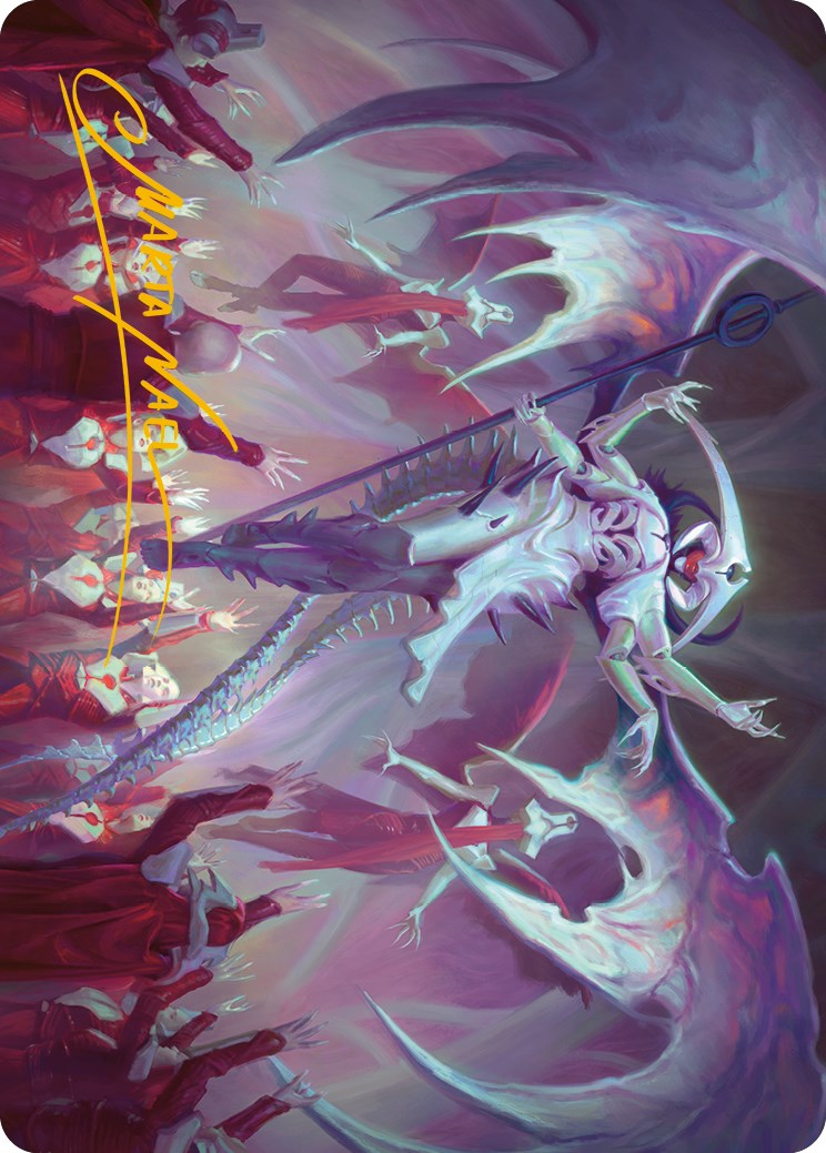 Atraxa, Grand Unifier Art Card (Gold-Stamped Signature) [Phyrexia: All Will Be One Art Series] | Black Swamp Games