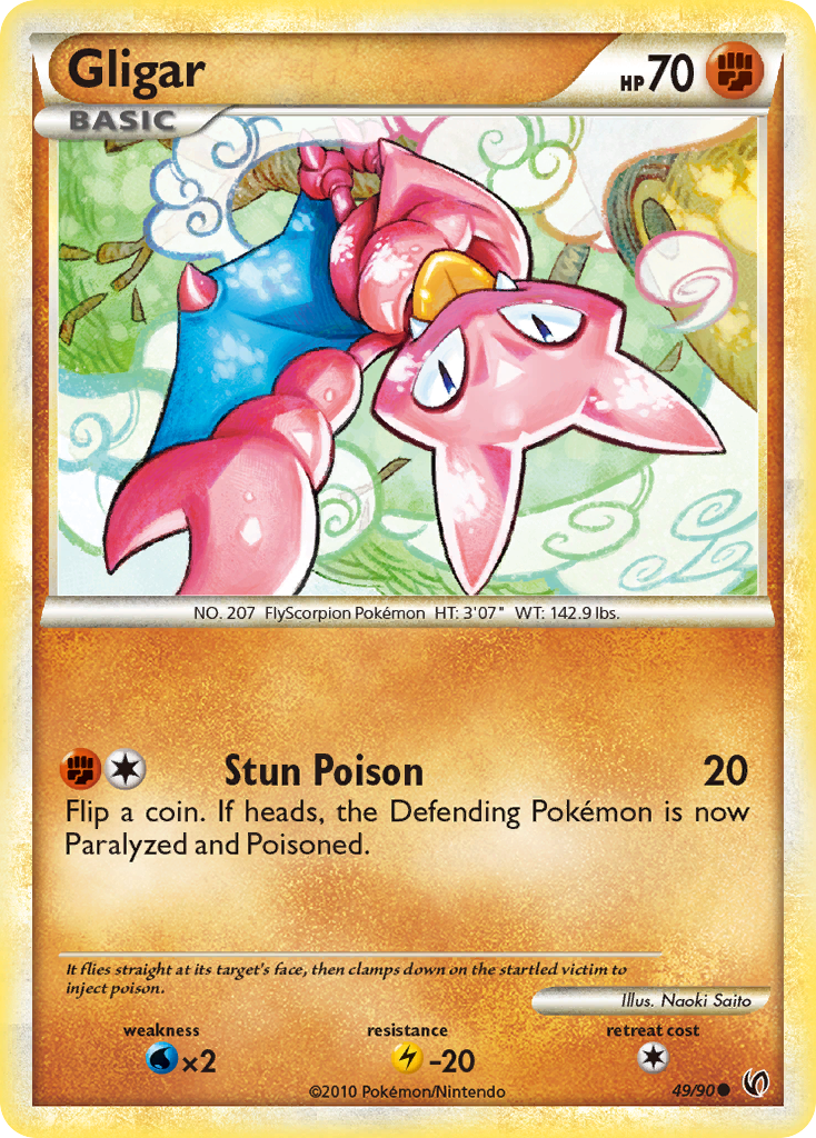 Gligar (49/90) [HeartGold & SoulSilver: Undaunted] | Black Swamp Games