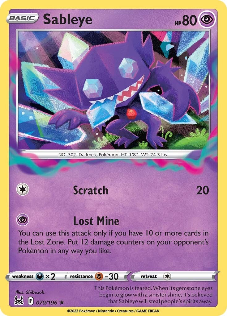 Sableye (070/196) [Sword & Shield: Lost Origin] | Black Swamp Games