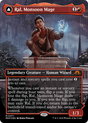 Ral, Monsoon Mage // Ral, Leyline Prodigy (Borderless) (Textured Foil) [Modern Horizons 3] | Black Swamp Games