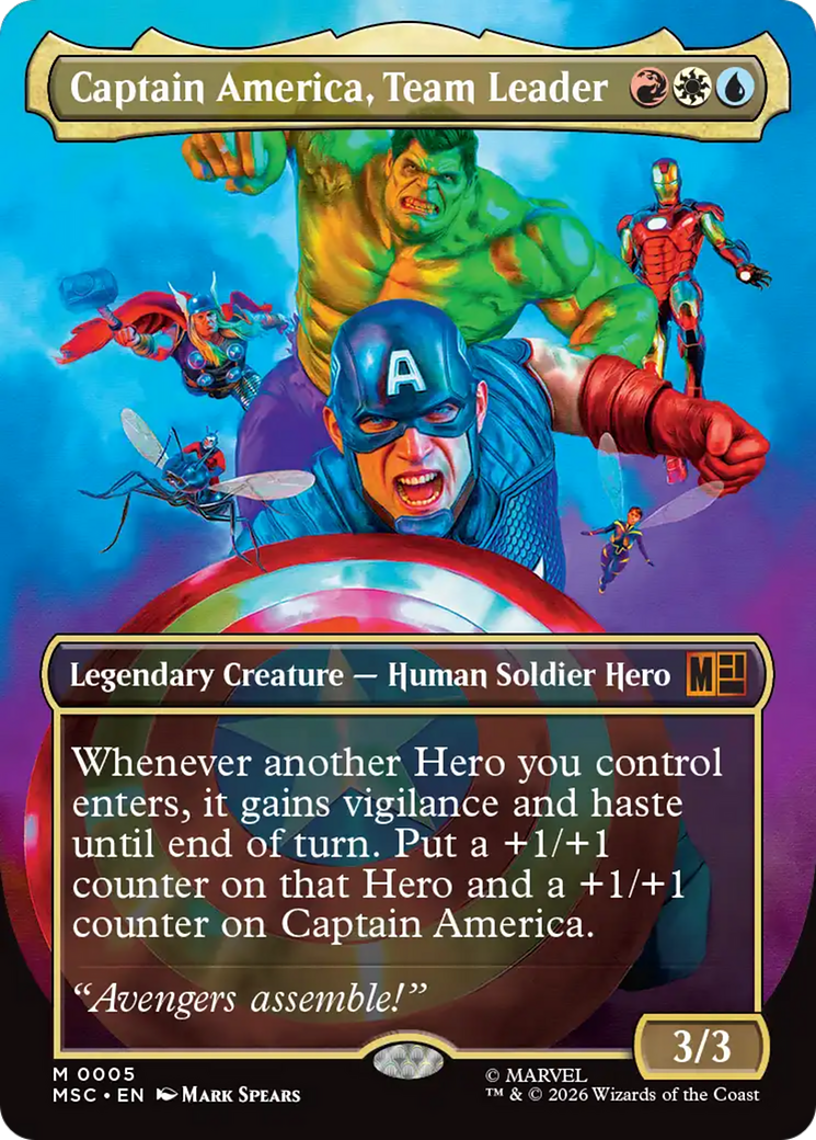 Captain America, Team Leader (Borderless) [Marvel Super Heroes Commander] | Black Swamp Games