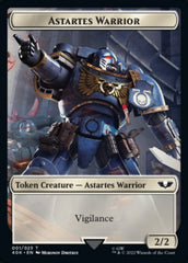 Astartes Warrior // Clue Double-Sided Token (Surge Foil) [Warhammer 40,000 Tokens] | Black Swamp Games