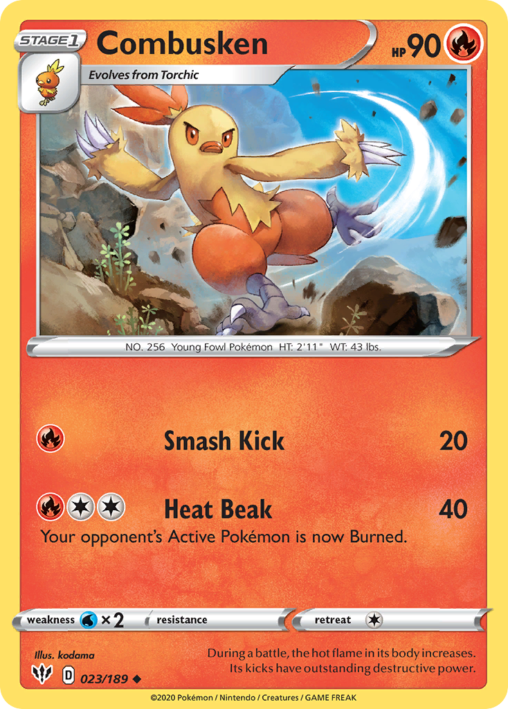 Combusken (023/189) [Sword & Shield: Darkness Ablaze] | Black Swamp Games