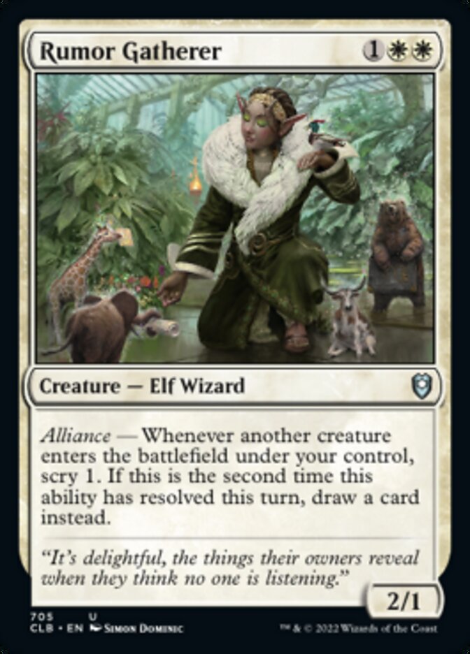 Rumor Gatherer [Commander Legends: Battle for Baldur's Gate] | Black Swamp Games