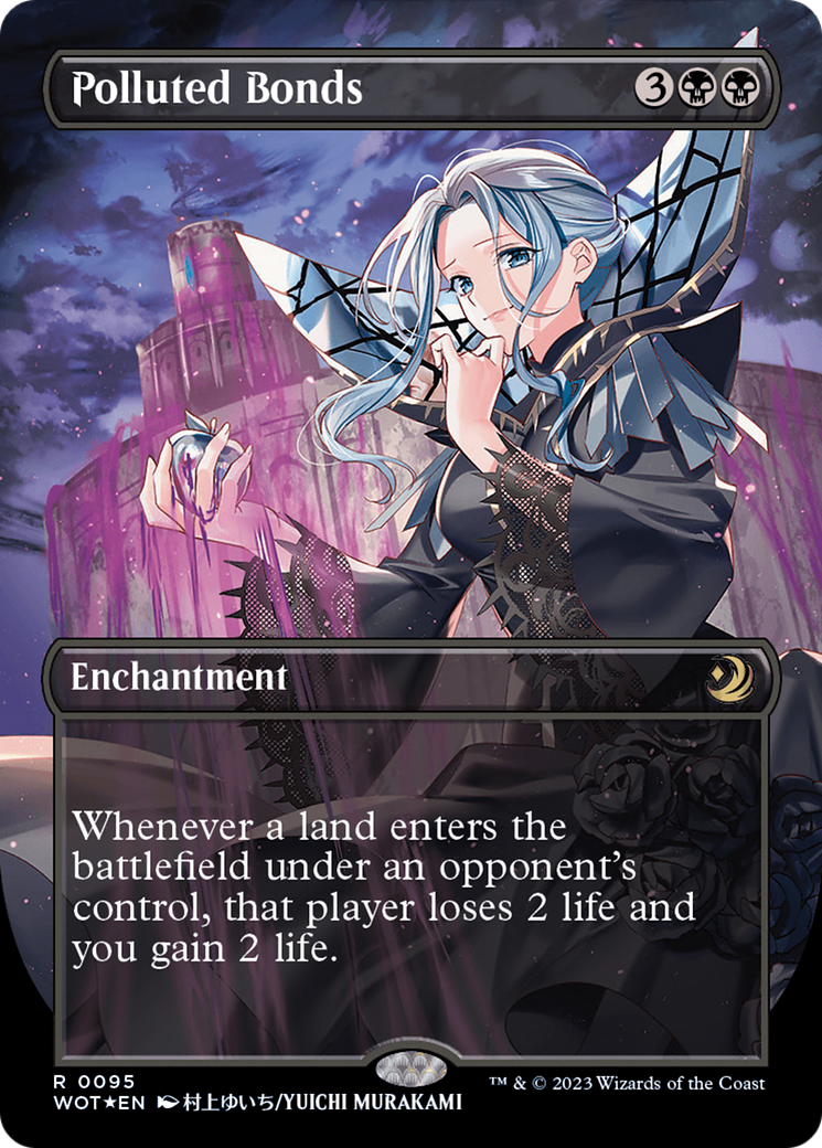Polluted Bonds (Anime Borderless) (Confetti Foil) [Wilds of Eldraine: Enchanting Tales] | Black Swamp Games
