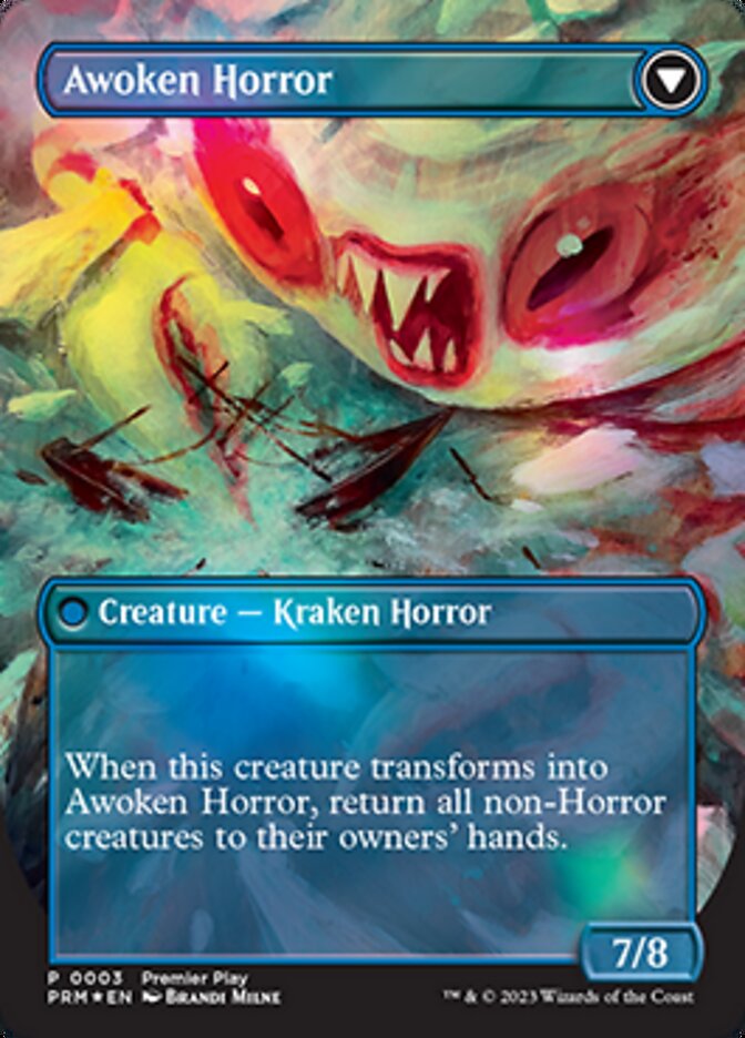 Thing in the Ice // Awoken Horror (Borderless Alternate Art) [Regional Championship Qualifiers 2023] | Black Swamp Games