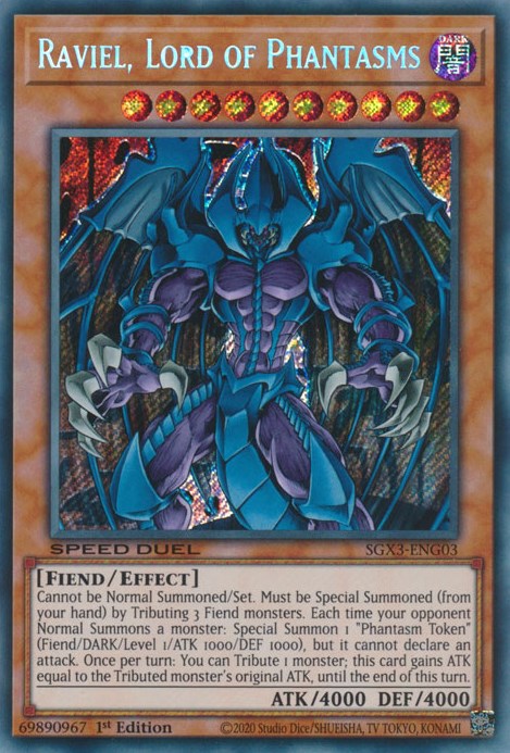 Raviel, Lord of Phantasms [SGX3-ENG03] Secret Rare | Black Swamp Games