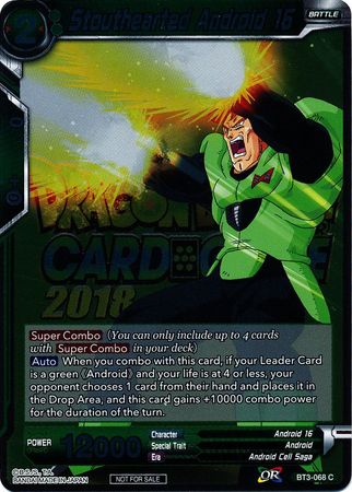 Stouthearted Android 16 (Metallic Foil) (Event Pack 2018) (BT3-068) [Promotion Cards] | Black Swamp Games