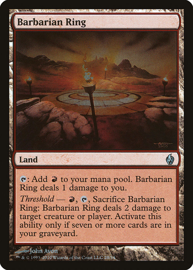 Barbarian Ring [Premium Deck Series: Fire and Lightning] | Black Swamp Games