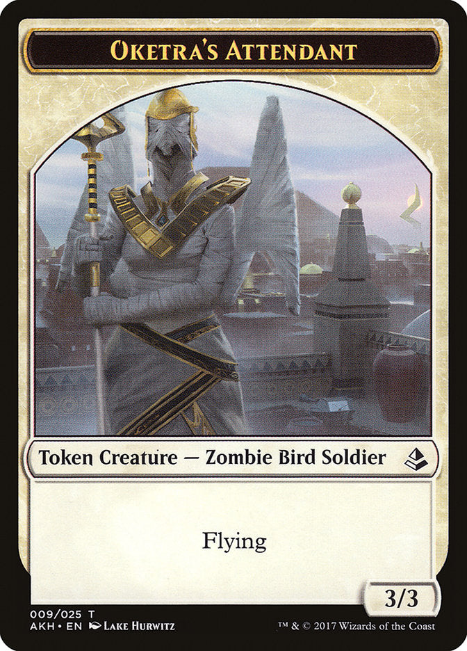 Oketra's Attendant // Beast Double-Sided Token [Amonkhet Tokens] | Black Swamp Games