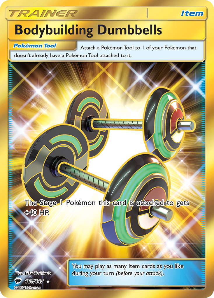 Bodybuilding Dumbbells (161/147) [Sun & Moon: Burning Shadows] | Black Swamp Games