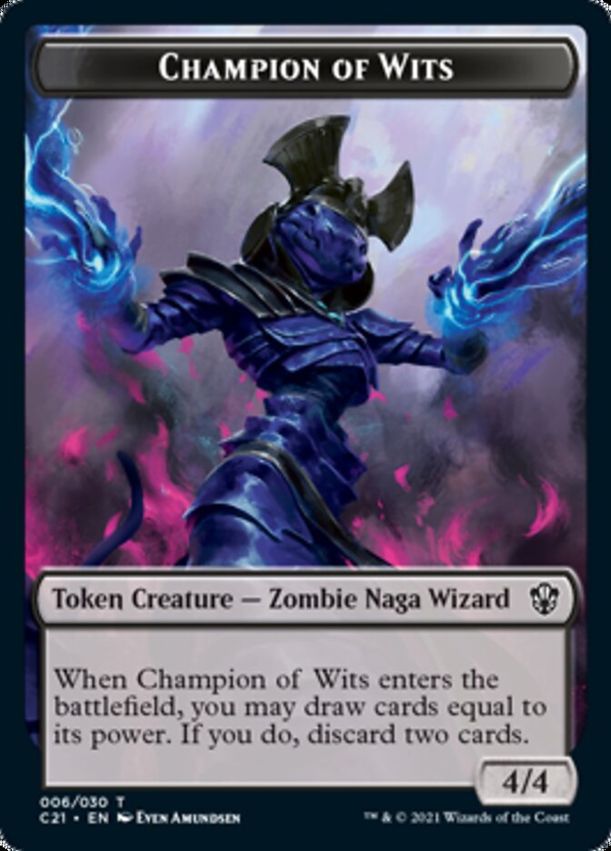 Eldrazi // Champion of Wits Double-Sided Token [Commander 2021 Tokens] | Black Swamp Games