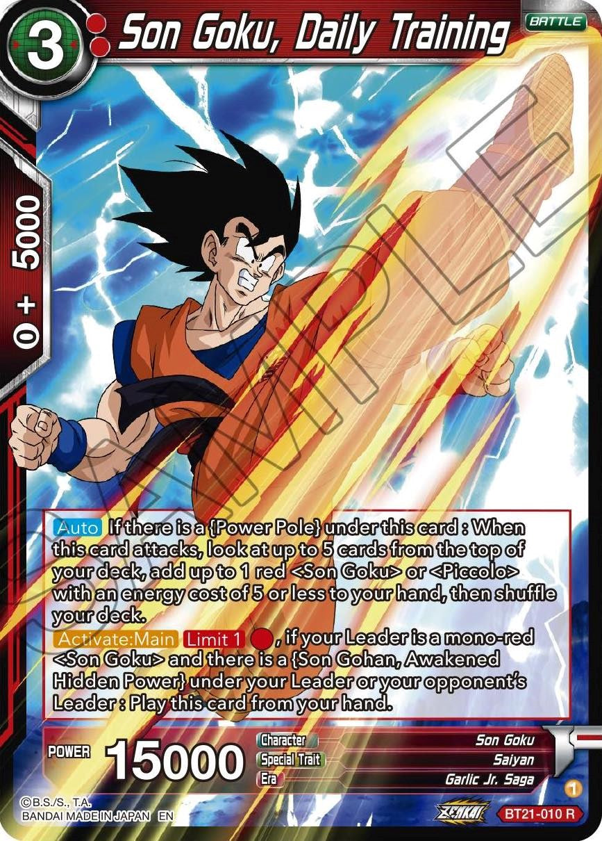 Son Goku, Daily Training (BT21-010) [Wild Resurgence] | Black Swamp Games