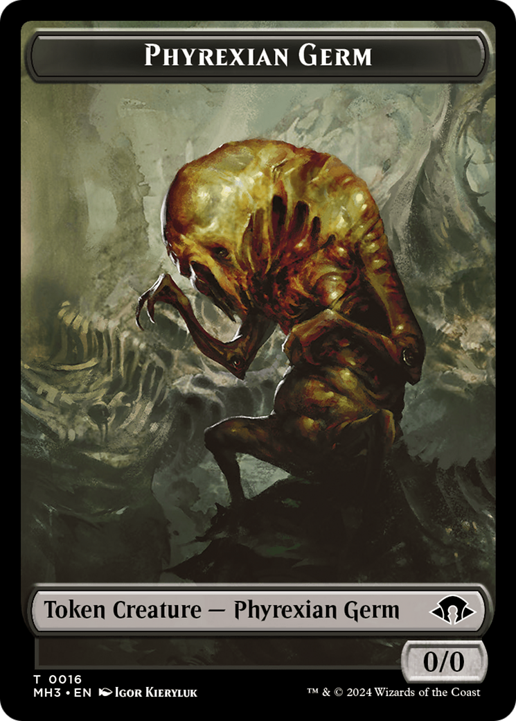 Phyrexian Germ // Clue Double-Sided Token [Modern Horizons 3 Tokens] | Black Swamp Games