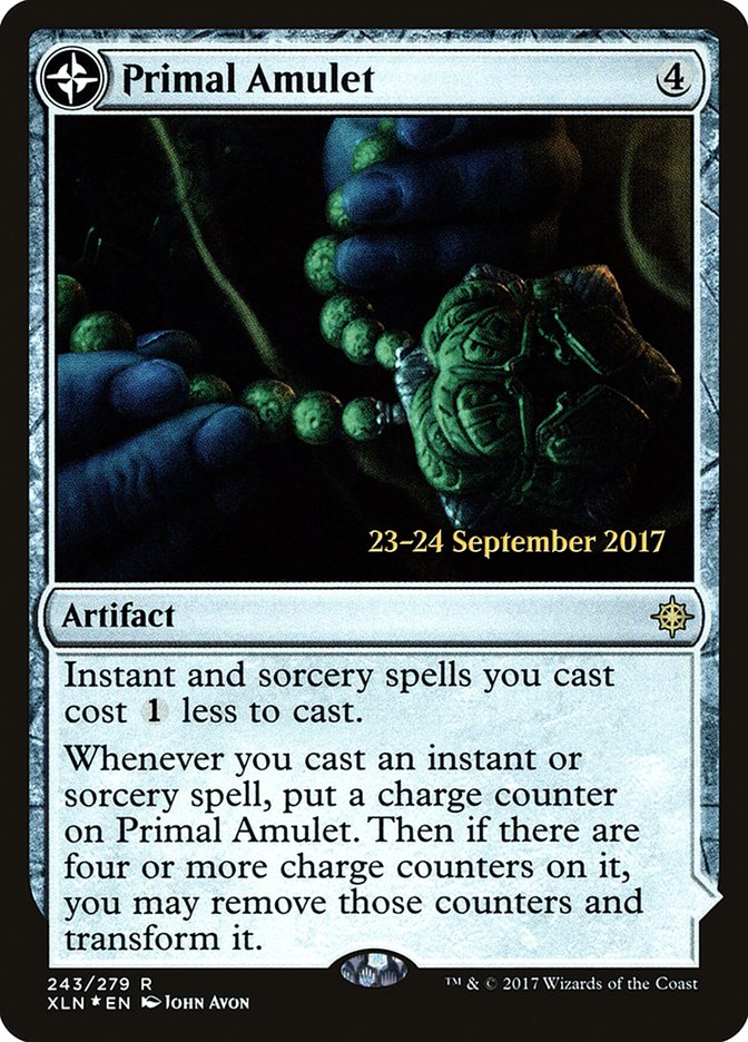 Primal Amulet // Primal Wellspring [Ixalan Prerelease Promos] | Black Swamp Games