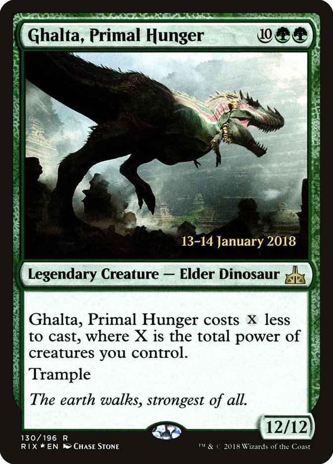 Ghalta, Primal Hunger [Rivals of Ixalan Prerelease Promos] | Black Swamp Games