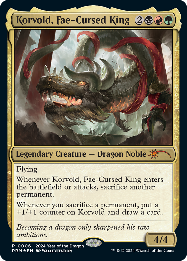 Korvold, Fae-Cursed King (Year of the Dragon 2024) [Standard Showdown Promos] | Black Swamp Games