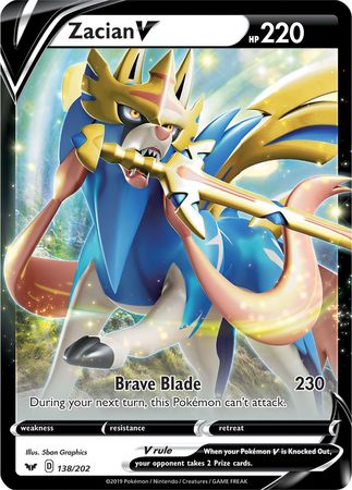 Zacian V (138/202) (Jumbo Card) [Sword & Shield: Base Set] | Black Swamp Games