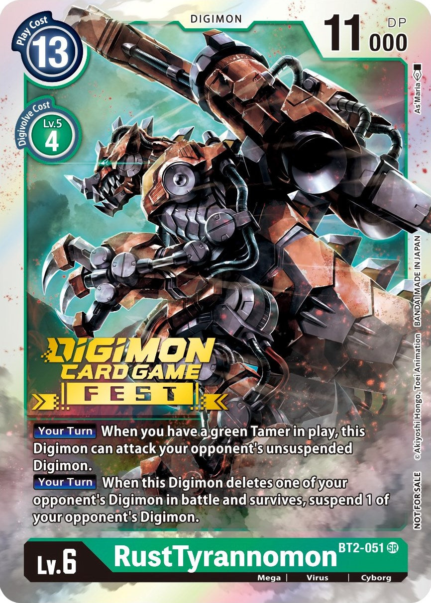 RustTyrannomon [BT2-051] (Digimon Card Game Fest 2022) [Release Special Booster Promos] | Black Swamp Games