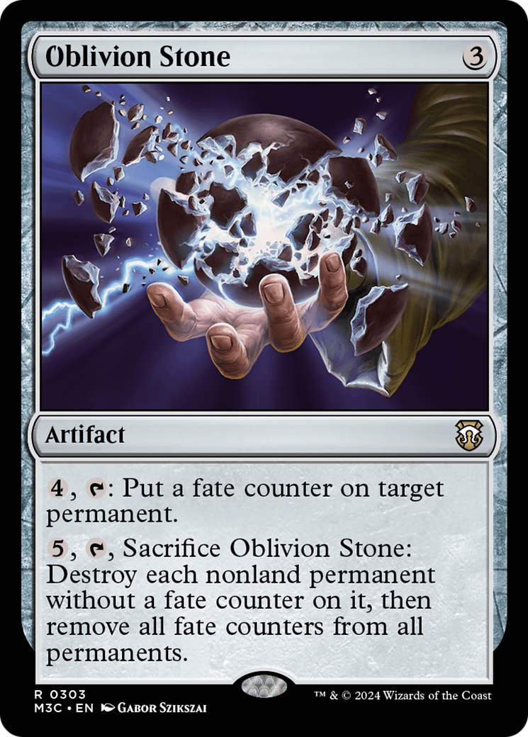 Oblivion Stone (Ripple Foil) [Modern Horizons 3 Commander] | Black Swamp Games